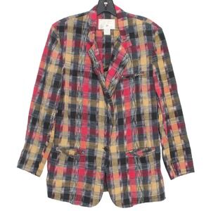 Express Blazer Plaid Vintage Grandpa Preppy Dark Academia Old Money Colorful M